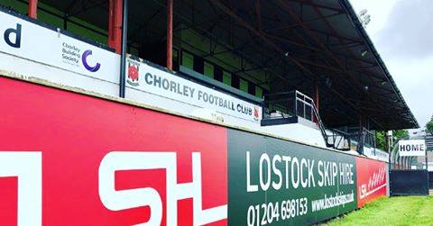 Lostock Skip Hire Advertised at Chorley FC